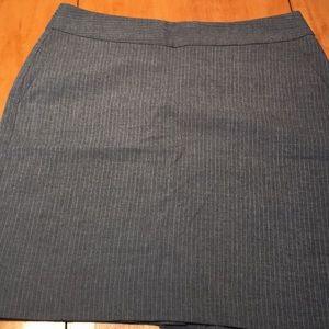 Gray pinstripe skirt